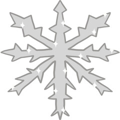 snowflake winter season. cartoon clipart