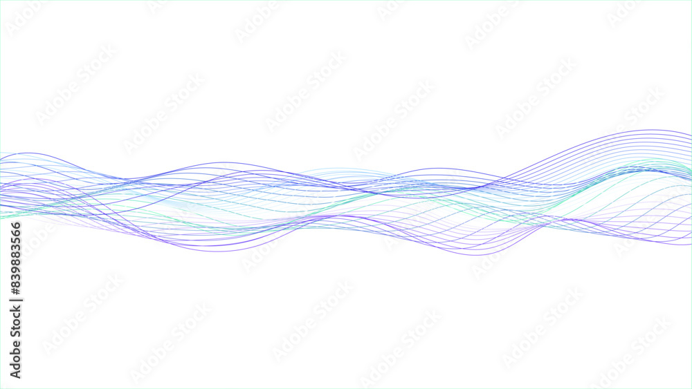 Canvas Prints abstract blue and purple flowing wave lines on white background. abstract vector background with blu