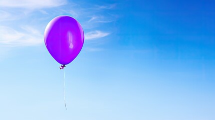 Obraz premium floating purple balloon