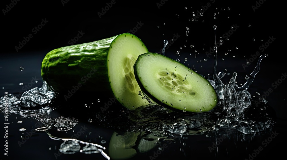 Wall mural motion ingredient cucumber background