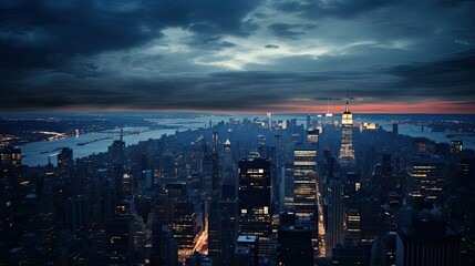 Obraz premium urban dark cityscape