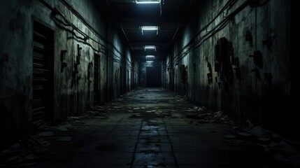 corridor dark empty warehouse