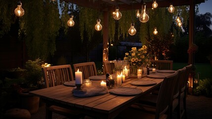 dining outdoor hanging lights