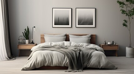 minimalist grey bed sheets