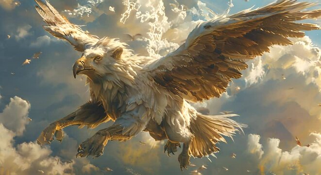 lion wings mythological griffin