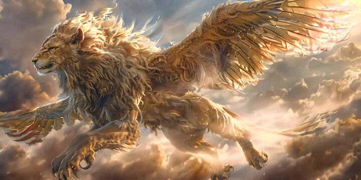 lion wings mythological griffin
