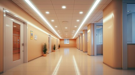 hallway led lighting in office