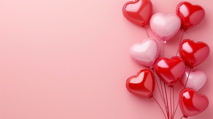 pink balloon balloons in the shape of love background 