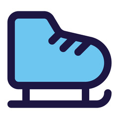 ice skating icon for illustration