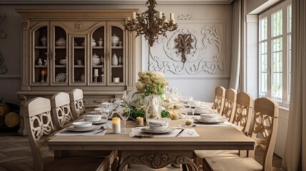 traditional interior design dining room