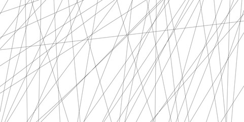 Obraz premium Abstract lines in grey and white tone of many squares and rectangle shapes on white background. Metal grid isolated on the white background. nervures grey abstract perspective Random chaotic.