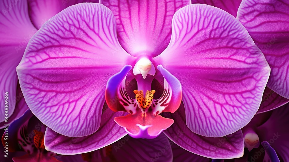 Sticker flower pink orchids