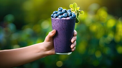 smoothie health blueberry blue