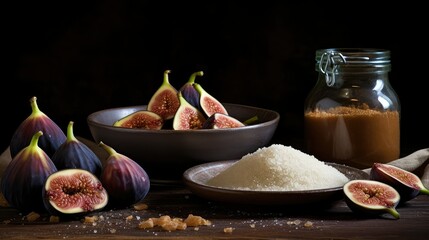 wooden brown sugar and fig