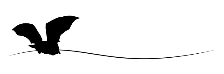 line art bat for a halloween day style