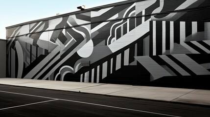 mural gray graphics