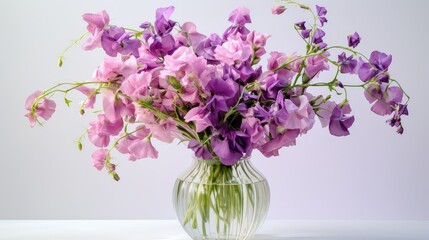 Fototapeta premium glass purple sweet pea