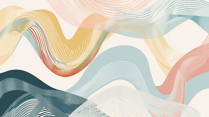 Abstract minimalistic Boho Bohemian elements design vector line art with a solid monochromatic background