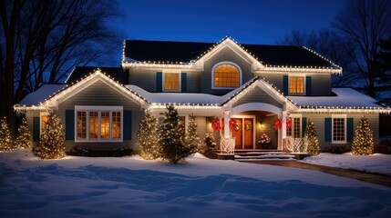 Fototapeta premium festive home christmas lights