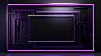 Obraz premium angular purple abstract frame