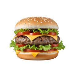 hamburger isolated on transparent