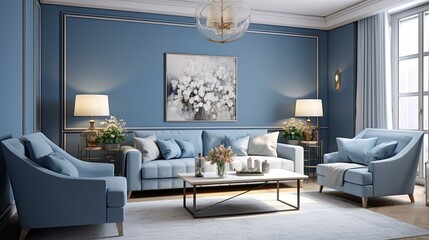 inviting interior blue
