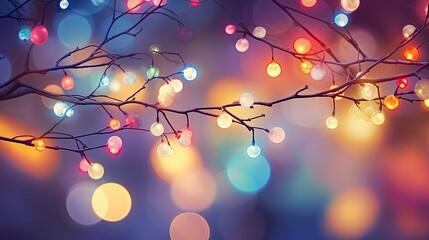fairy light bokeh background