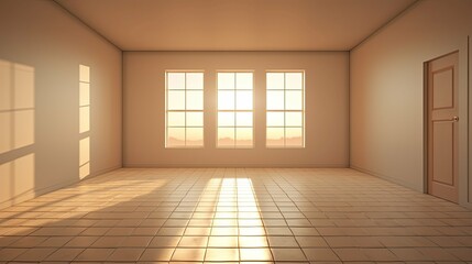 Obraz premium bright empty interior room