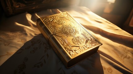 Fototapeta premium cover golden bible