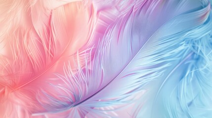 pastel colour feather abstract background, generative ai