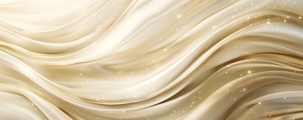 Obraz premium Soft Golden Waves on Creamy Luxury Background with Shimmering Textures and Elegant Simplicity