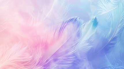 pastel colour feather abstract background, generative ai