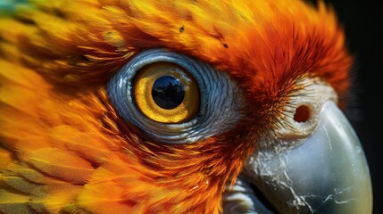 feathers sun conure