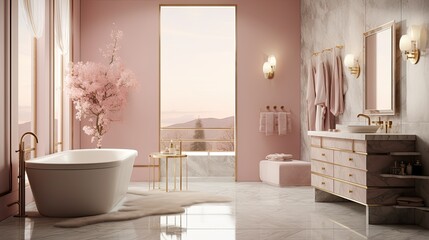 elegant marble pink gold
