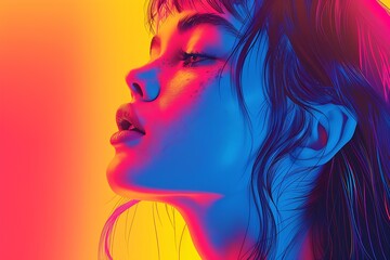 pop art girl, future digital : Generative AI