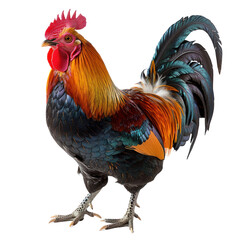 Fototapeta premium Rooster isolated on a transparent background