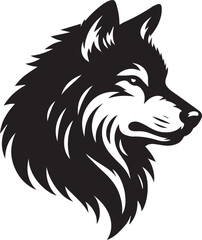 Animal head of a wolf jungle