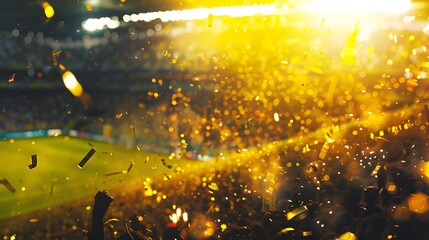  soccer game field with neon fog - center, midfield