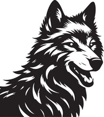 angry wolf posing good