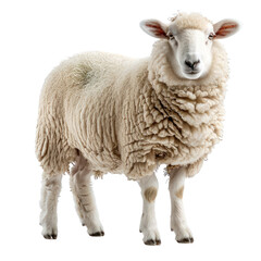 Fototapeta premium Cute Lamb isolated on a transparent background