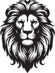 Lion king head frontal view 