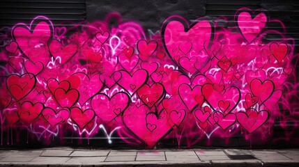 graffiti hot pink love © vectorwin