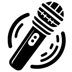 Karaoke mic flat design