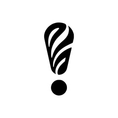 exclamation mark professional logo vector illustration template design