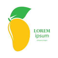 fresh mango fruit logo design