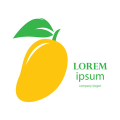 fresh mango fruit logo design