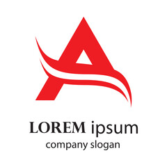 Attractive letter a logo illustration