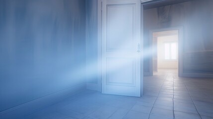 ajar blurred door interior