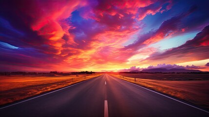 Naklejka premium hope light at end of road