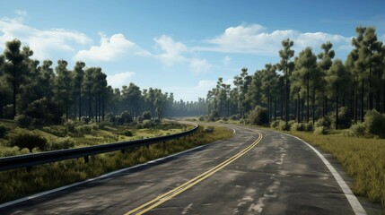 Fototapeta premium highway in the forest